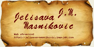 Jelisava Masniković vizit kartica